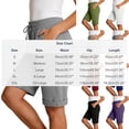 thumbnail image 3 of Hurxie Cotton Sweat Shorts with Pockets for Women Athletic Lounge Sports Workout Bermuda Knee Shorts Khaki,2XL, 3 of 5