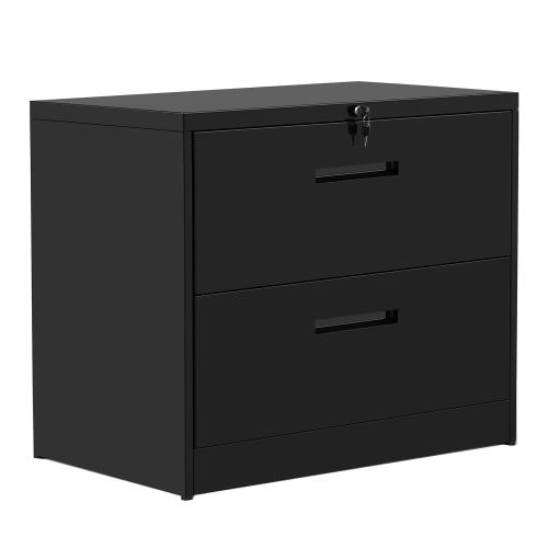 Lockable Heavy Duty Lateral File Metal 2 Drawer File