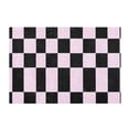 thumbnail image 2 of Ryvnso Checkered Print Bathroom Shaggy Rugs Toilet Mat Soft Contour Rug, 2 of 9
