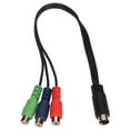 thumbnail image 3 of MINI DIN 9 Pin to 3 RCA Cable MINI DIN 9 Pin Male to 3 RCA Female RGB Video Adapter Cable 11.8in, 3 of 5