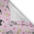 thumbnail image 6 of Ambesonne Kitty Valance & Curtain, Colorful Different Cats, 55"x45", Multicolor, 6 of 7