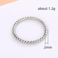 thumbnail image 4 of EOEMY Luxury Woman Twist Band 925 Silver Filled Wedding Party Sz 6-10-8, 4 of 5