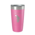 thumbnail image 1 of Long Lake Map Tumbler Travel Mug Insulated Laser Engraved Coffee Cup Grand Traverse County Michigan 20 oz Pink, 1 of 1