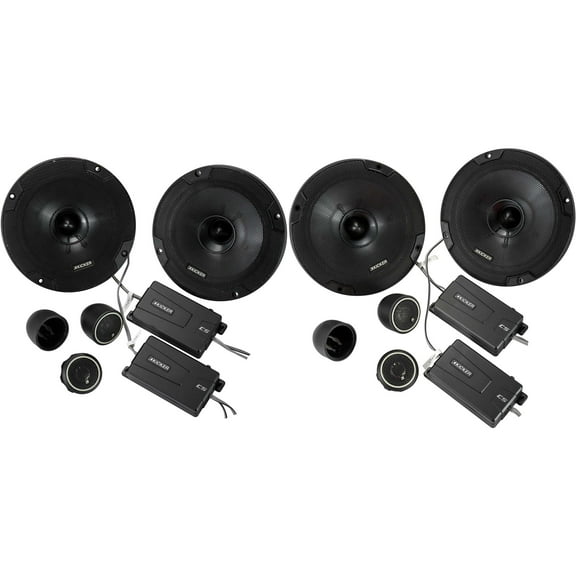 Kicker 46CSS654 CS-Series CSS65 6.5-Inch (160mm) Component System with .75-inch tweeters w/ 46CSS674 6.75" Component Bundle