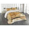 thumbnail image 2 of Ambesonne Rustic Quilted Coverlet 3 Pcs, Countryside Shutters, King Size, Beige Green, 2 of 4