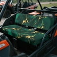 thumbnail image 2 of FKELYI Marble Green Gold Leaf Print Mule Bench Seat Cover 2 Pcs Set Dustproof UTV Seat Cover Compatible with Kawasaki Mule 600/610 Anti-Scratch Seats Protector Decor, 2 of 7