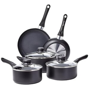 8-Piece Ensemble d'articles de cuisine nonick 2-Way 3 Revêtement de couche non permanent PFOA Revêtement extérieur résistant à haute température