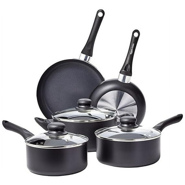 8-Piece Non-Stick Cookware Set| 2-Way 3 Layer Non-Stick Coating | PFOA Free | High Temperature Resistant Exterior Coating
