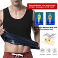 thumbnail image 4 of Sauna Sweat Vest Slimming Body Shaper Waist Trainer Corset Lower Fat Belly Workout Tank Top for Men, 4 of 7
