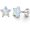 A-Platinum Plated-White Opal, variant on Gold Star Earrings, Hypoallergenic Fire Opal Stud Earrings For Women S925 Sterling Sliver Little Small Tiny Cute Earring Jewelry Gifts for Sensitive Ears
