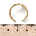thumbnail image 4 of 2pc Ion Plating(IP) 304 Stainless Steel Wide Flower Open Cuff Ring for Women Real 18K Gold Plated Inner Diameter: 17mm, 4 of 5