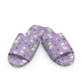 thumbnail image 2 of COEQINE West Highland Terrier Warm Slippers for Women, Lightweight Paw Bone Purple Fuzzy Slides Warm House Sandals Portable Bedroom Shoes Open Toe Slip On Slippers for Her Mom Ladies Guest, 36-37, 2 of 7