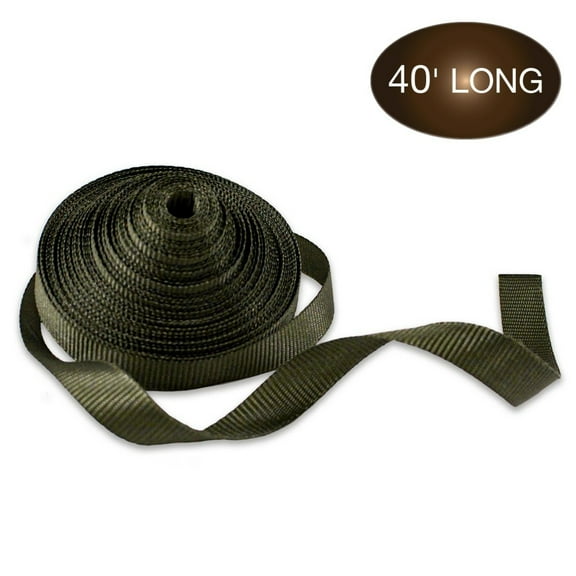 "3/4"" x 40' SmartStake Tree Tie-Down Staking Strap Material | Loose Polyester Webbing to Guy and Stake Trees | DIY Landscaping - Custom Length TieDown Ribbon Straps"