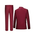 thumbnail image 3 of Beauty-Emily Men's 4-Piece Formal Suit Set, Jacket, Vest, Pants, Red Tie, V-Neck, for Wedding, Business, Party, Banquet, Prom, Formal Events, Graduation, 3 of 7