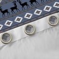 thumbnail image 4 of Homewish Retro Rustic Aztec Black Out Curtains,Safari Deer Elk Curtains Pack of 2 (42x63 Each),Gray Blue Boho Bedroom Curtains For Men Women,Breathable Home Decor, 4 of 6