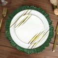 thumbnail image 2 of Efavormart 6 Pack 13" Round Hunter Emerald Green Plastic Reef Charger Plates Ruffled Rim Dinner Charger Plates For Weddings Events, 2 of 11
