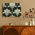 thumbnail image 4 of Fenyluxe Flowers Black and Gold Wallpaper Art Modern Canvas Prints Wall Art Decor Ready to Hang Home Room 16x12in, 4 of 6