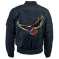 thumbnail image 2 of Ma Croix Mens PATCH BOMBER JACKET Premium Padded Zip Up Casual MA-1 Flight Souvenir Outerwear, 2 of 3