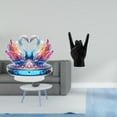 thumbnail image 2 of Conjunto de estatuas de escultura de cisne, figura de cisne con gesto de roca, figuras de animales de resina, artesanías acrílicas, adecuadas para reg, 2 of 8
