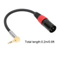 thumbnail image 4 of TRS Male to XLR Male Cable, 90 Degree Stereo Microphone Auxiliary Cable for Computers, MP3, DVD, 0.2m, 4 of 4