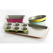 Gibson Colorsplash Ayden 5-Piece Bakeware Set, Assorted Colors