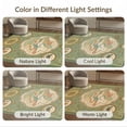 thumbnail image 7 of ODIKA 3'x5' Sage Green Explorer S Dream Little Washable Throw Rug Intricate Flatwoven Design With Nature And Compass Motifs Stain Resistant, Low Profile, Non-Slip for Entryway, Kitchen, Mudroom, 7 of 7