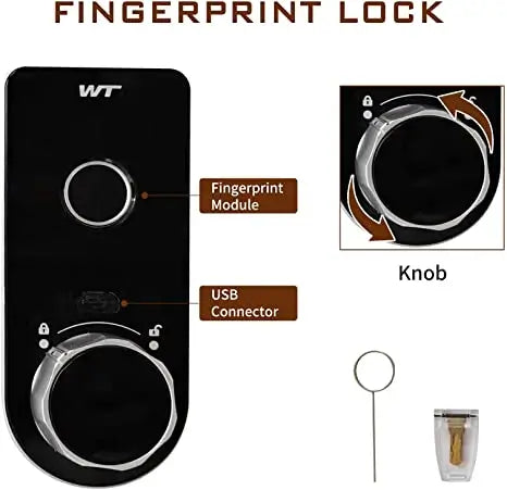 Console Safe Gun Safe for Car, WASAI Premium Console Gun Vault Lockbox Compatible with DODGE RAM 1500, 2500, 3500 2009-2018, 1500 CLASSIC 2019, Fingerprint Lock with Backup Key.