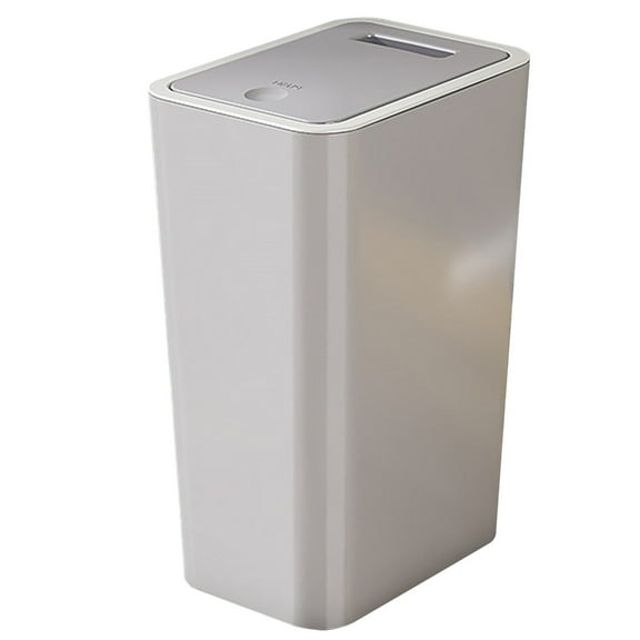 Trash Can, Ongmies Elegant Trash Can with Lid – Modern Design for Home, Kitchen & Bathroom Use, Plastic Garbage Container Bin