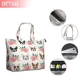 thumbnail image 2 of Boston Terrier Dog and Flower Florals Travel Tote Bags for Women Carry On,Large Weekender Bags for Women Travel,Multi Functional Duffle Bag for Work,Shopping,Sports, 2 of 5
