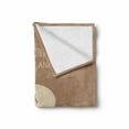 thumbnail image 2 of Funny Sloth Soft Flannel Fleece Throw Blanket, Sloth is My Animal Coffee Steam Morning Pattern, Cozy Plush for Indoor and Outdoor Use, 70" x 90", Warm Taupe Beige, by Ambesonne, 2 of 6