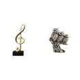 thumbnail image 1 of Figura de escritorio,Escultura de notas musicales para escritorio,oficina o decoración del hogar,Figuras de búhos,Figuras de búhos,animales artificiales,artesanías,decoración del, 1 of 8
