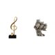 thumbnail image 1 of Figura decorativa de escritorio con forma de nota musical, estatua de búho en miniatura, hecha de resina, ideal para decorar el hogar, la oficina, el, 1 of 8