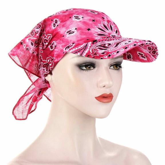 Women Paisley Flower Summer Sun Turban Hats Hair Headkerchief Headwear Bandana Visor Hat