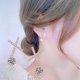 thumbnail image 5 of Superllamativas en forma de X para pendientes de diamantes de imitación Pendientes colgantes con borlas de diamantes, 5 of 5