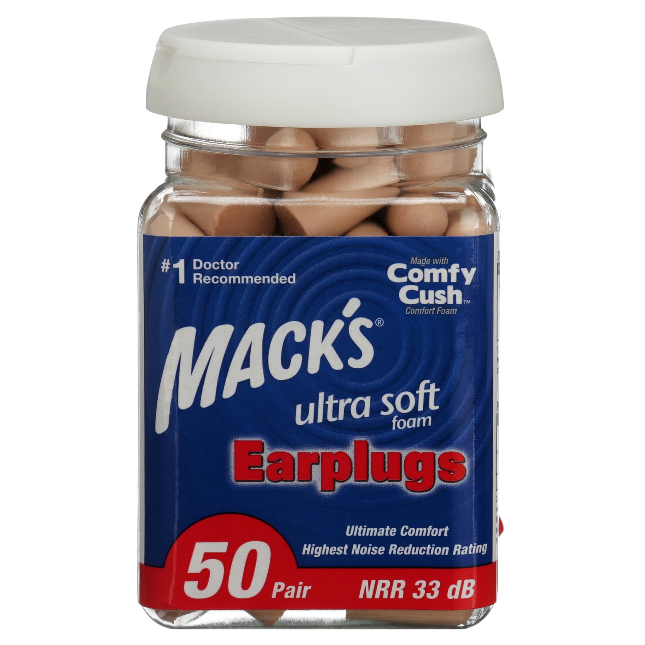 Ultra-Soft Foam Earplugs Tan 50 Pair 