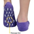 thumbnail image 2 of Comfort Gel Socks for Men and Women - Soft Spa Silicone Gel Infused Moisturizing Socks (Purple (1 Pair)), 2 of 5