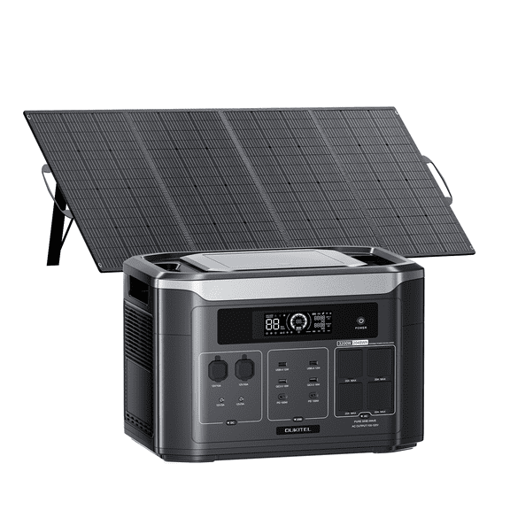 OUKITEL BP3000 3200W Solar Generator with 400W Panel, 2048Wh Portable Power Station, Expandable to 16kWh, 2800W Fast Charging, LiFePO4 Battery, APP for Home Backup, Camping, RV, Outages