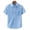 Light Blue, variant on Jessboyy Linen Button Down Shirts for Men with Pocket Relaxed Fit Solid Short Sleeve Summer Beach Shirts Big and Tall Work Button Down Shirt Light Blue XXXL