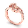 thumbnail image 2 of Halo Engagement Ring for Women - 0.48ct Natural Morganite in 14K Rose Gold Promise Ring, 2 of 6