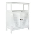 thumbnail image 4 of Tcbosik Bathroom Floor Cabinet, Freestanding Storage Cabinet with 2 Shutter Doors, Accent Cabinet with Adjustable Shelves for Living Room, Dining Room, Kitchen, White, 4 of 7