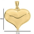 thumbnail image 2 of Art and Molly Real 14K Yellow Gold Large Puff Heart Pendant, 2 of 9