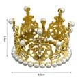 thumbnail image 4 of AYYUFE Cake Topper Eye-catching Realistic Looking Metal Vintage Royal Queen King Crown Cake Topper Hair Ornament for Home, 4 of 7