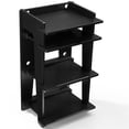 thumbnail image 4 of Pemberly Row Modern Wood Turntable Stand with Shelves in Black, 4 of 7