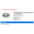 thumbnail image 2 of Rear Brake Rotor - Compatible with 2013 - 2016 Dodge Dart 2014 2015, 2 of 2