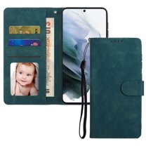 Wallet Case for Samsung Galaxy S22 Plus 6.6 Inch, Premium PU Leather Skin-Friendly Shockproof Flip Folio Case with Stand Card Slots Magnetic Clasp Wrist Strap Phone Cover for Women Girls Men,Blue