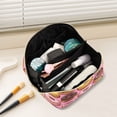 thumbnail image 2 of FORMRS Makeup Bag Travel Cosmetic Organizer for Women Fold Flat Zipper Pouch with Handle, Cute Doughnuts Pattern, 2 of 8