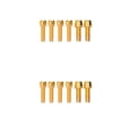 thumbnail image 4 of Advancent Paquete de 6 tornillos para vástago de bicicleta de montaña, pernos de montaje de elevador de manillar de acero inoxidable con Oro M5x4+M6x2 2piezas, 4 of 6