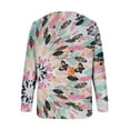 thumbnail image 5 of Qiopertar Mode Femmes Imprimé Col Rond Pull Tops Manches Longues Blouse Confortable Chandail en Molleton Offres de la Semaine Liquidation Moins de 5$ jusqu'à 90 % de Réduction, 5 of 5