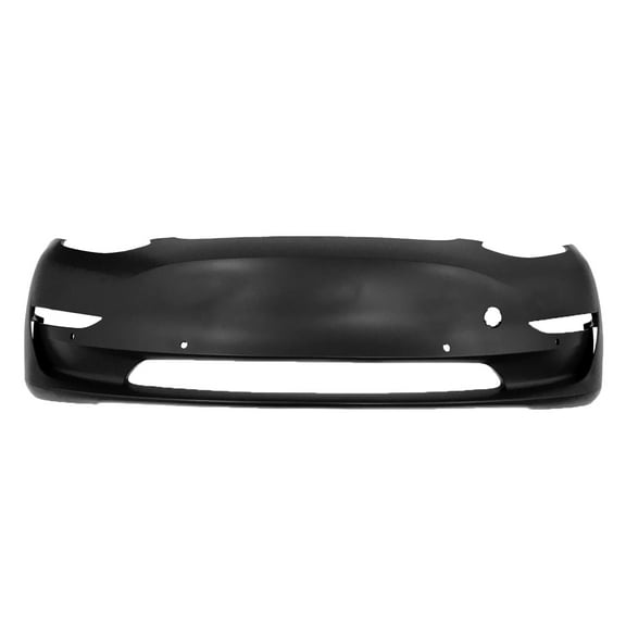 New Aftermarket  Unpainted Front Bumper Cover Replaces 1084168S0E With 6 Park Assist Sensor fits 2017-2022 Tesla 3