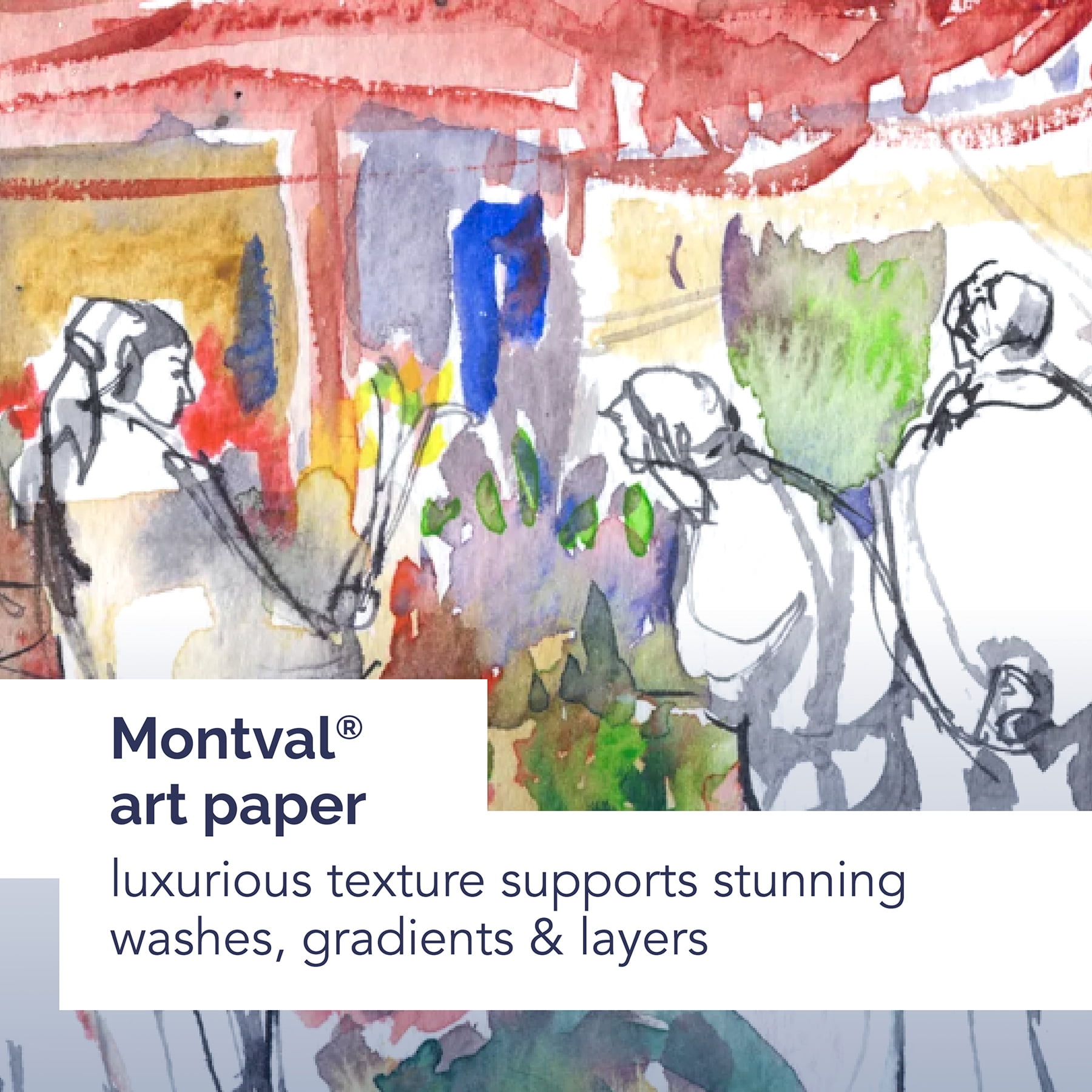 Canson Artist Series Montval Watercolor Pad, 18in x 24in, 12 Sheets